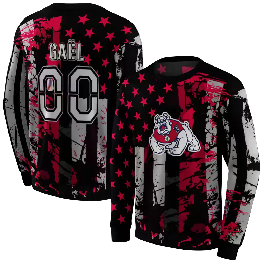 custom fresno state bulldogs distressed flag red black hoodie premium grade custom fresno state bulldogs distressed flag red black hoodie premium grade