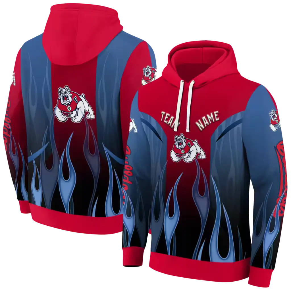 custom fresno state bulldogs flame design red hoodie fashion forward custom fresno state bulldogs flame design red hoodie fashion forward