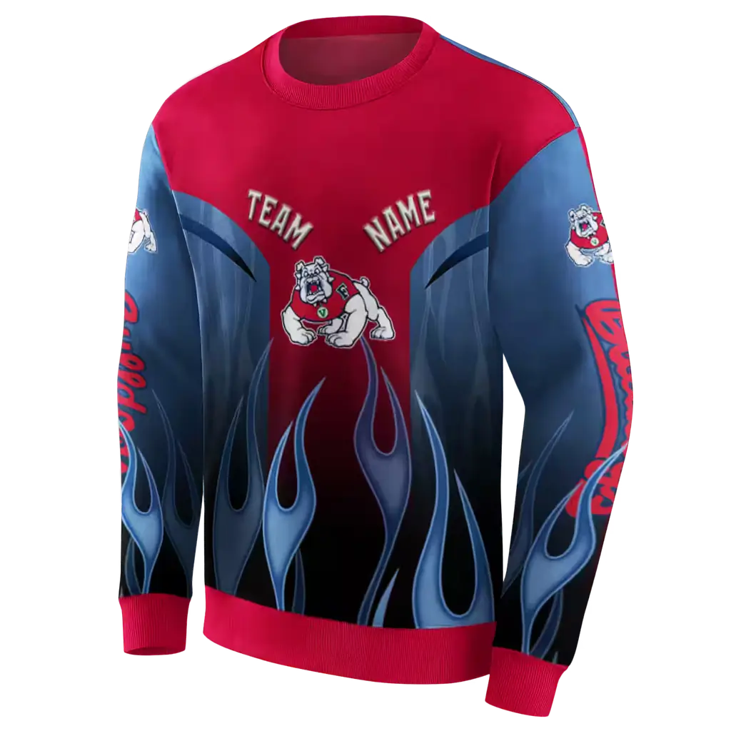 custom fresno state bulldogs flame design red hoodie new arrival custom fresno state bulldogs flame design red hoodie new arrival