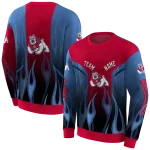 custom fresno state bulldogs flame design red hoodie best selling