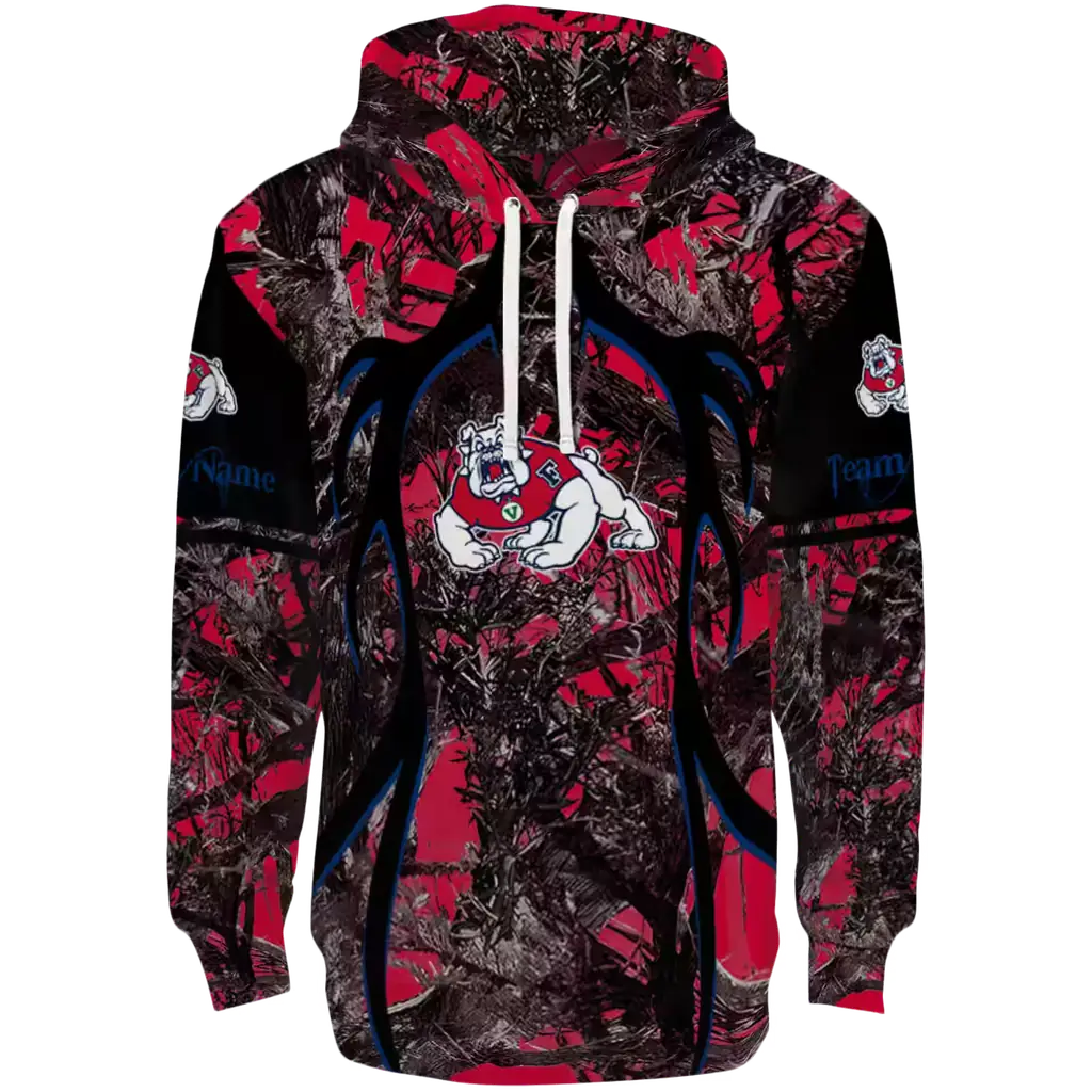custom fresno state bulldogs hunting theme red black hoodie best selling custom fresno state bulldogs hunting theme red black hoodie best selling