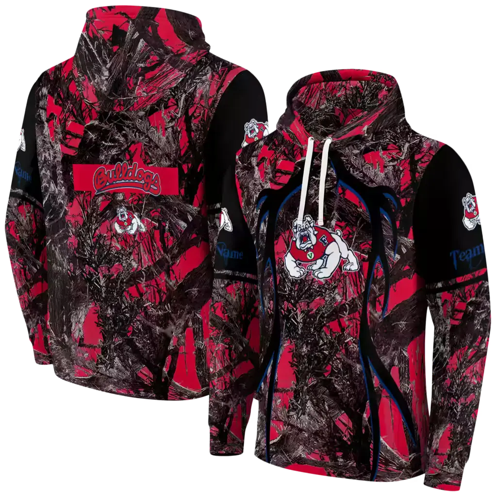 custom fresno state bulldogs hunting theme red black hoodie fashion forward custom fresno state bulldogs hunting theme red black hoodie fashion forward
