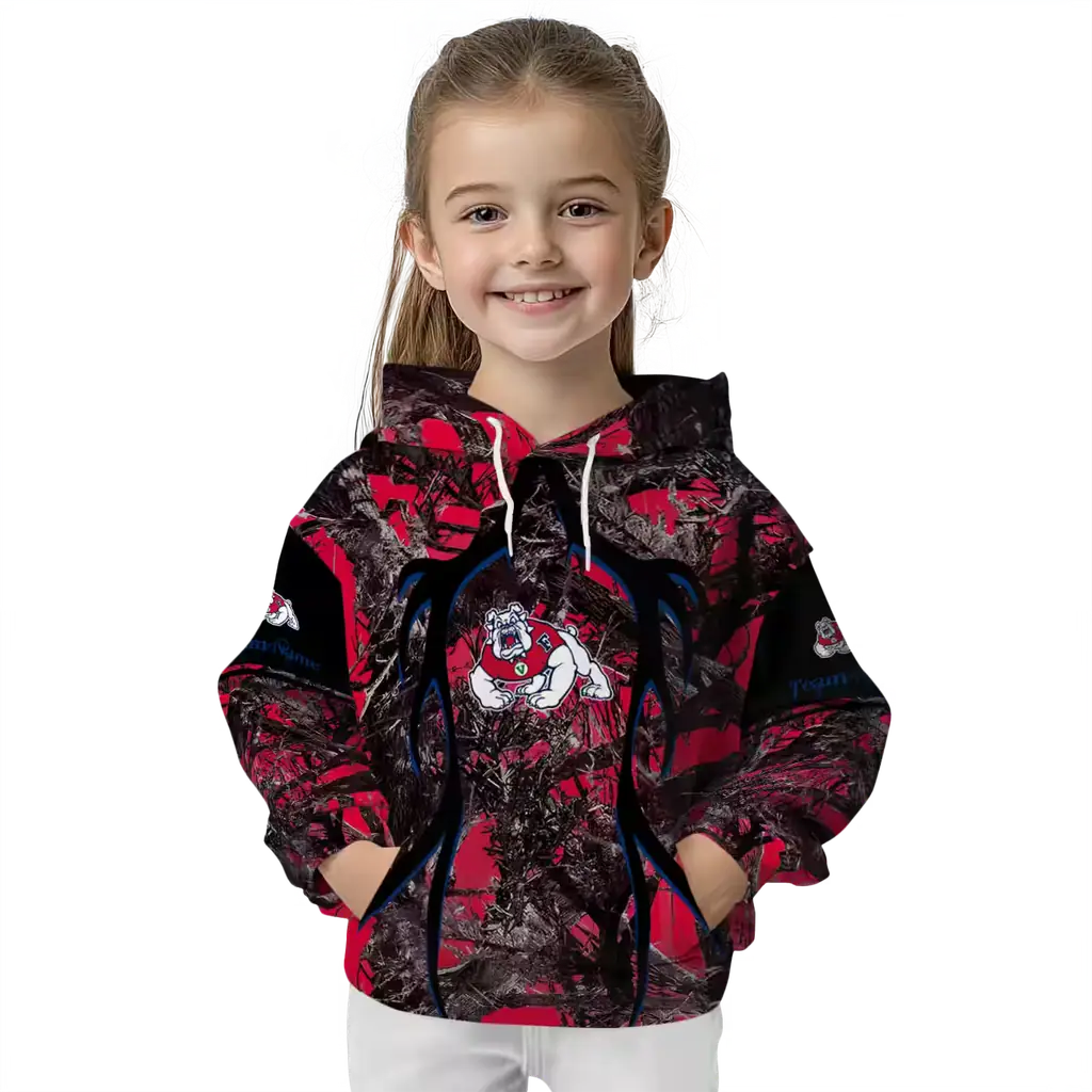 custom fresno state bulldogs hunting theme red black hoodie top rated custom fresno state bulldogs hunting theme red black hoodie top rated