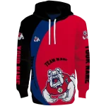 custom fresno state bulldogs minimalist design red black hoodie best selling