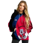 custom fresno state bulldogs minimalist design red black hoodie best selling