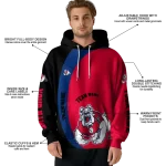 custom fresno state bulldogs minimalist design red black hoodie best selling