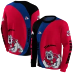 custom fresno state bulldogs minimalist design red black hoodie best selling