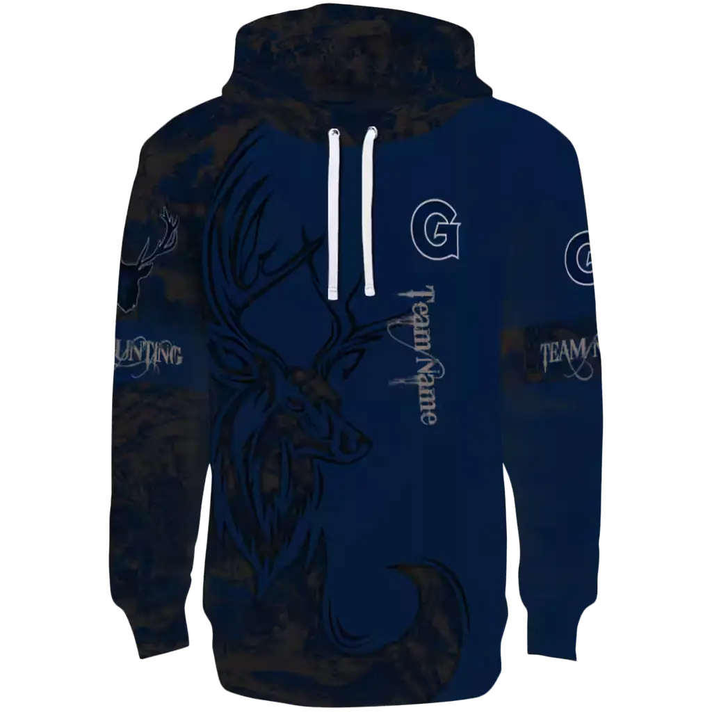 custom georgetown hoyas deer silhouette blue hoodie best selling custom georgetown hoyas deer silhouette blue hoodie best selling