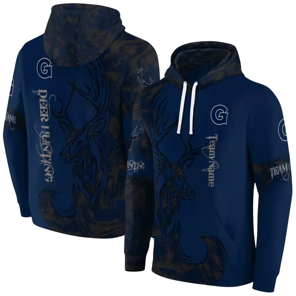 custom georgetown hoyas deer silhouette blue hoodie fashion forward custom georgetown hoyas deer silhouette blue hoodie fashion forward