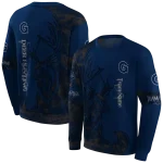 custom georgetown hoyas deer silhouette blue hoodie best selling