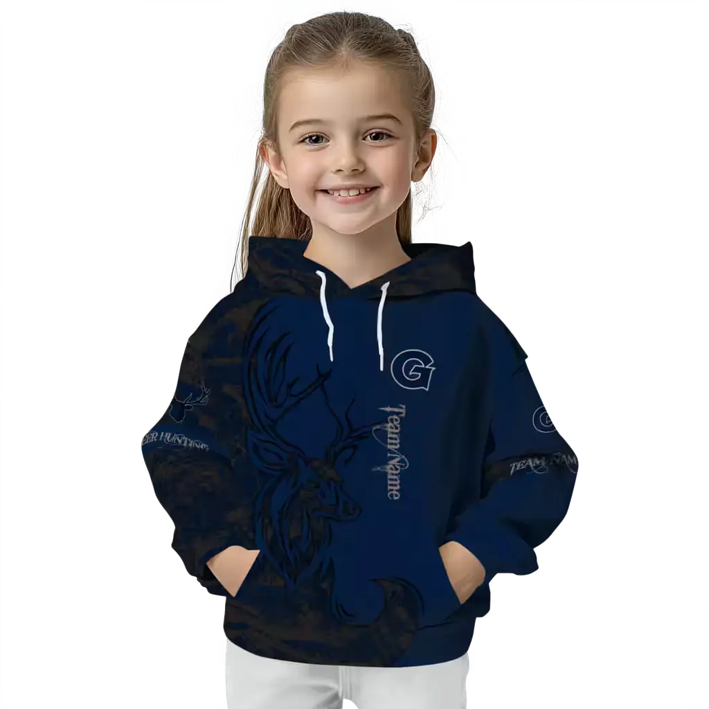 custom georgetown hoyas deer silhouette blue hoodie top rated custom georgetown hoyas deer silhouette blue hoodie top rated