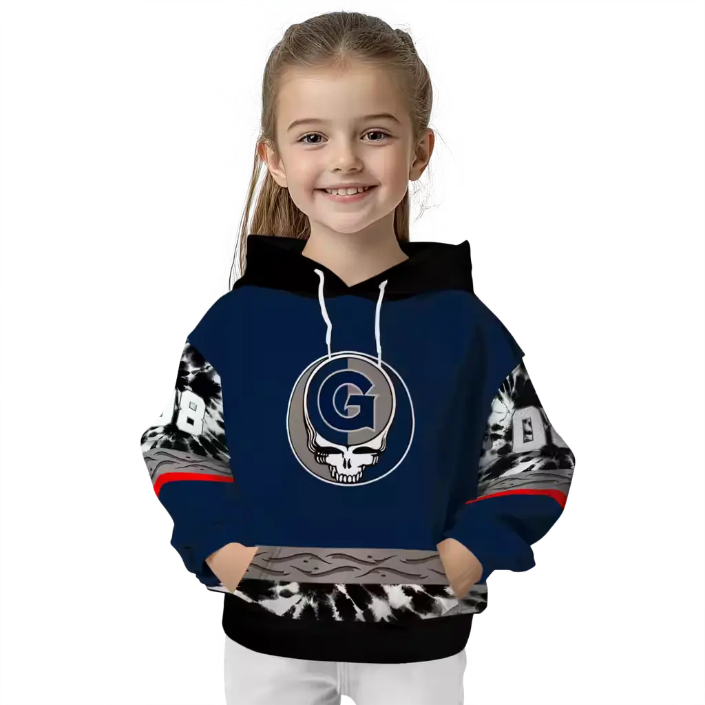 custom georgetown hoyas grateful vibes blue hoodie top rated custom georgetown hoyas grateful vibes blue hoodie top rated