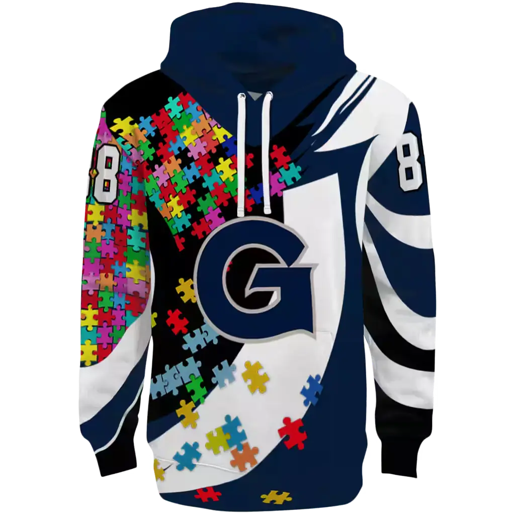 custom georgetown hoyas puzzle pieces blue hoodie best selling custom georgetown hoyas puzzle pieces blue hoodie best selling