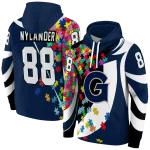 custom georgetown hoyas puzzle pieces blue hoodie best selling