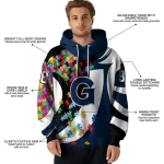 custom georgetown hoyas puzzle pieces blue hoodie best selling