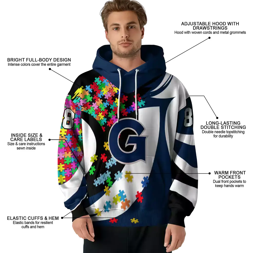 custom georgetown hoyas puzzle pieces blue hoodie latest model custom georgetown hoyas puzzle pieces blue hoodie latest model