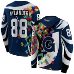 custom georgetown hoyas puzzle pieces blue hoodie best selling