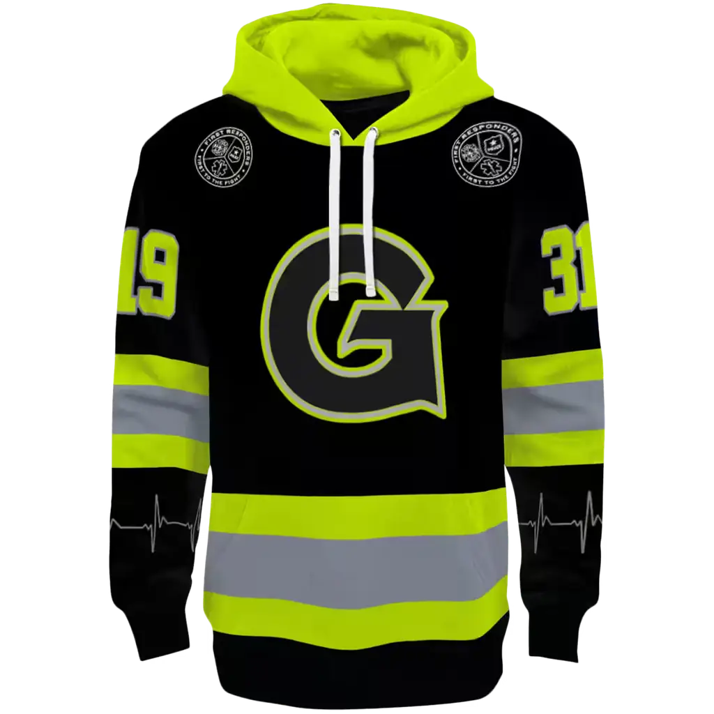 custom georgetown hoyas safety motif black neon green hoodie best selling custom georgetown hoyas safety motif black neon green hoodie best selling