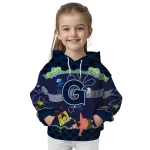 custom georgetown hoyas spongebob patrick star blue navy hoodie best selling