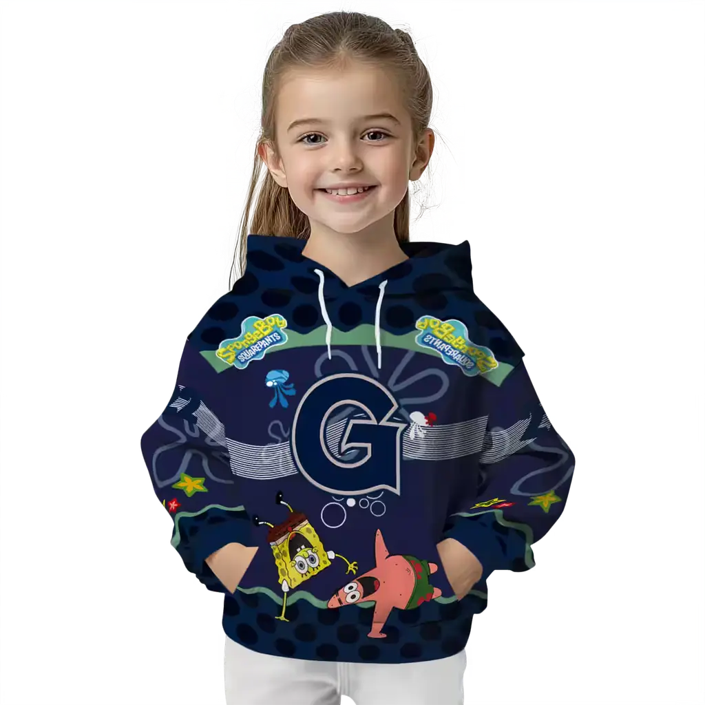 custom georgetown hoyas spongebob patrick star blue navy hoodie top rated custom georgetown hoyas spongebob patrick star blue navy hoodie top rated