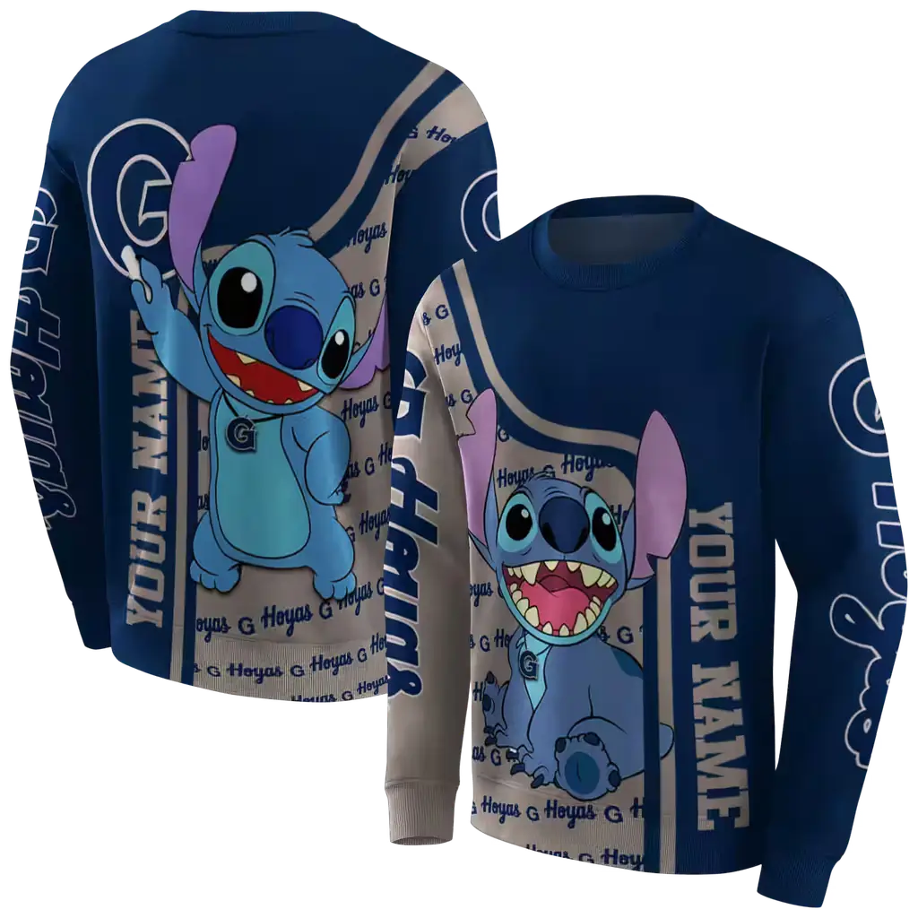 custom georgetown hoyas stitch blue hoodie premium grade custom georgetown hoyas stitch blue hoodie premium grade