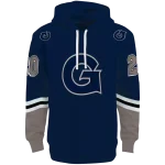 custom georgetown hoyas striped sleeves blue hoodie best selling
