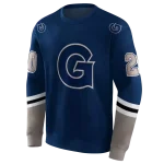 custom georgetown hoyas striped sleeves blue hoodie best selling