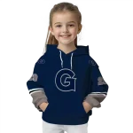 custom georgetown hoyas striped sleeves blue hoodie best selling