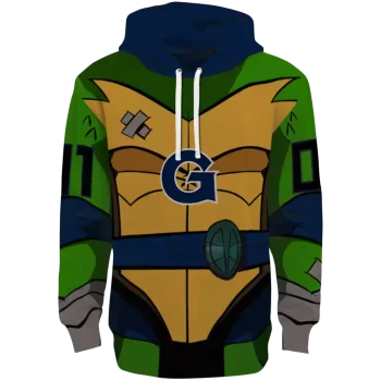 custom georgetown hoyas superhero armor blue green hoodie best selling