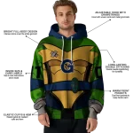 custom georgetown hoyas superhero armor blue green hoodie best selling