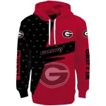 custom georgia bulldogs abstract shape red hoodie best selling