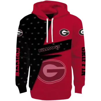 custom georgia bulldogs abstract shape red hoodie best selling