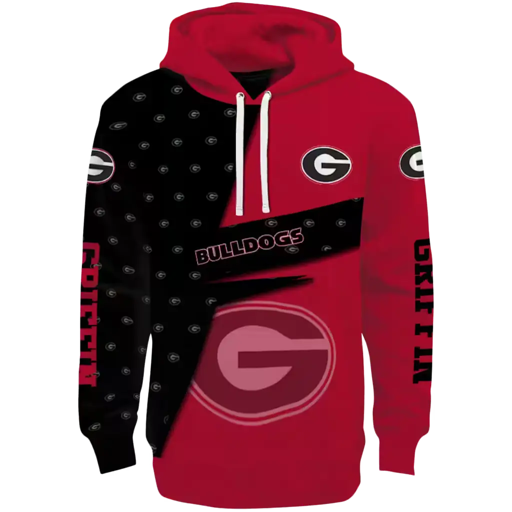 custom georgia bulldogs abstract shape red hoodie best selling custom georgia bulldogs abstract shape red hoodie best selling