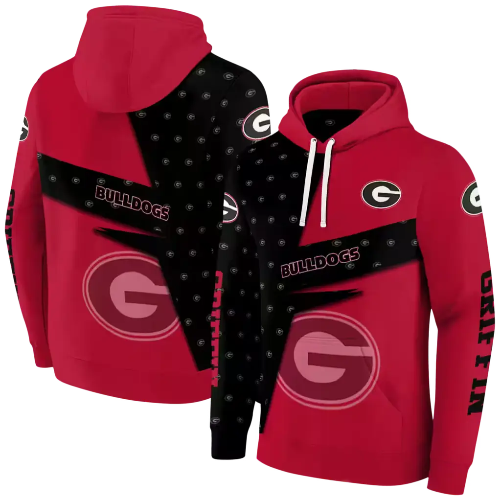custom georgia bulldogs abstract shape red hoodie fashion forward custom georgia bulldogs abstract shape red hoodie fashion forward
