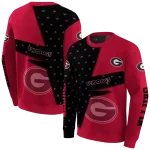 custom georgia bulldogs abstract shape red hoodie best selling