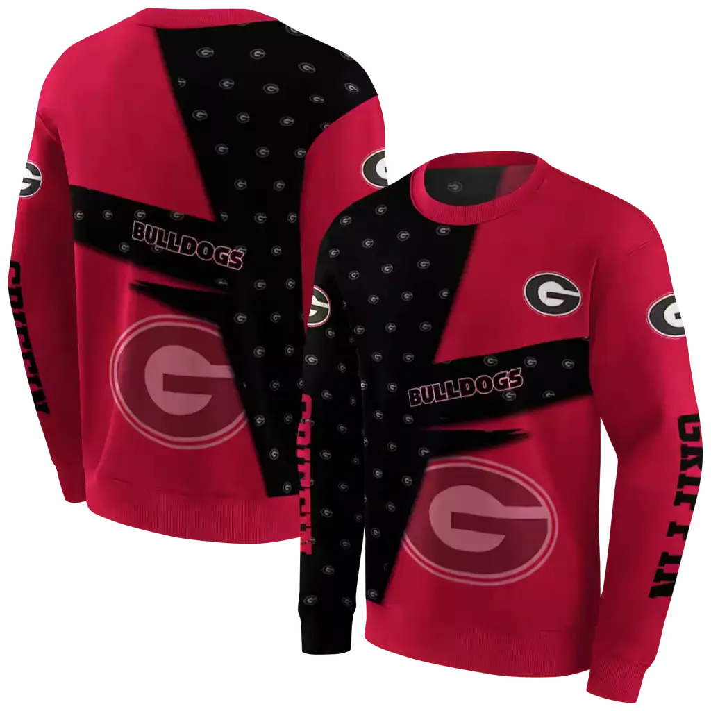 custom georgia bulldogs abstract shape red hoodie premium grade custom georgia bulldogs abstract shape red hoodie premium grade