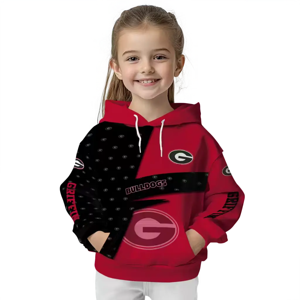 custom georgia bulldogs abstract shape red hoodie top rated custom georgia bulldogs abstract shape red hoodie top rated