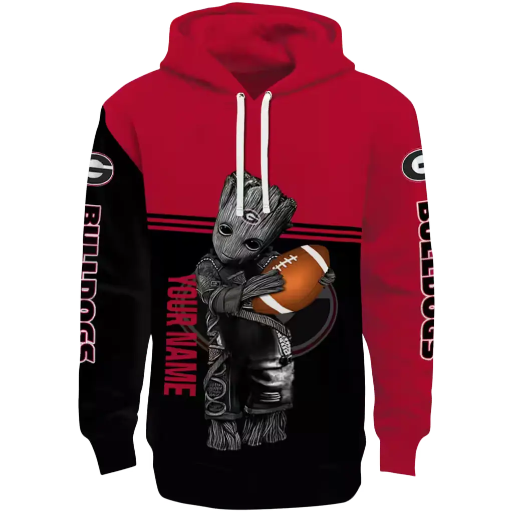 custom georgia bulldogs baby groot red black hoodie best selling custom georgia bulldogs baby groot red black hoodie best selling