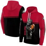 custom georgia bulldogs baby groot red black hoodie best selling
