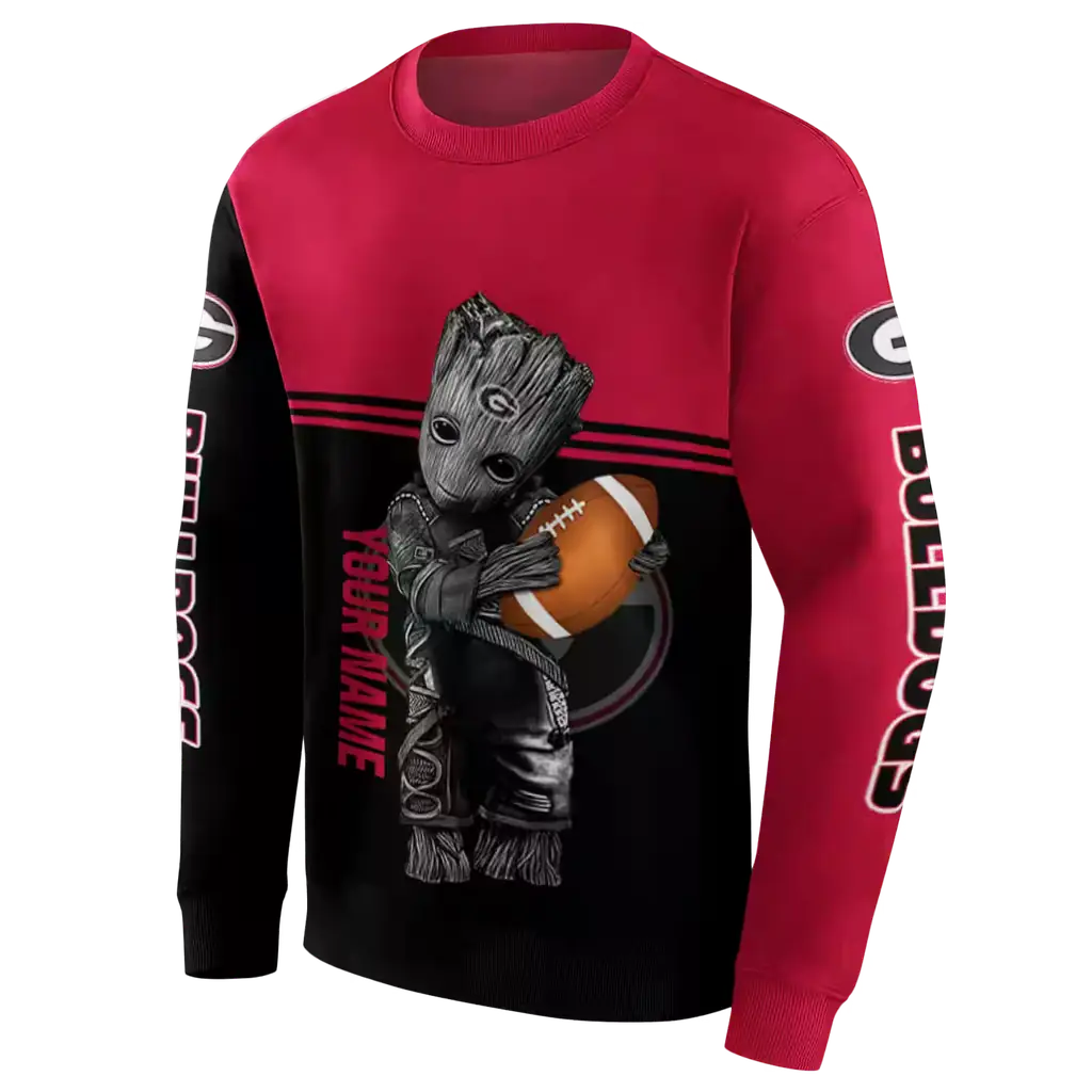 custom georgia bulldogs baby groot red black hoodie new arrival custom georgia bulldogs baby groot red black hoodie new arrival