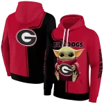 custom georgia bulldogs baby yoda red black hoodie best selling