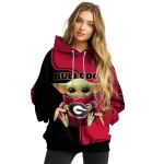 custom georgia bulldogs baby yoda red black hoodie best selling
