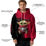 custom georgia bulldogs baby yoda red black hoodie best selling