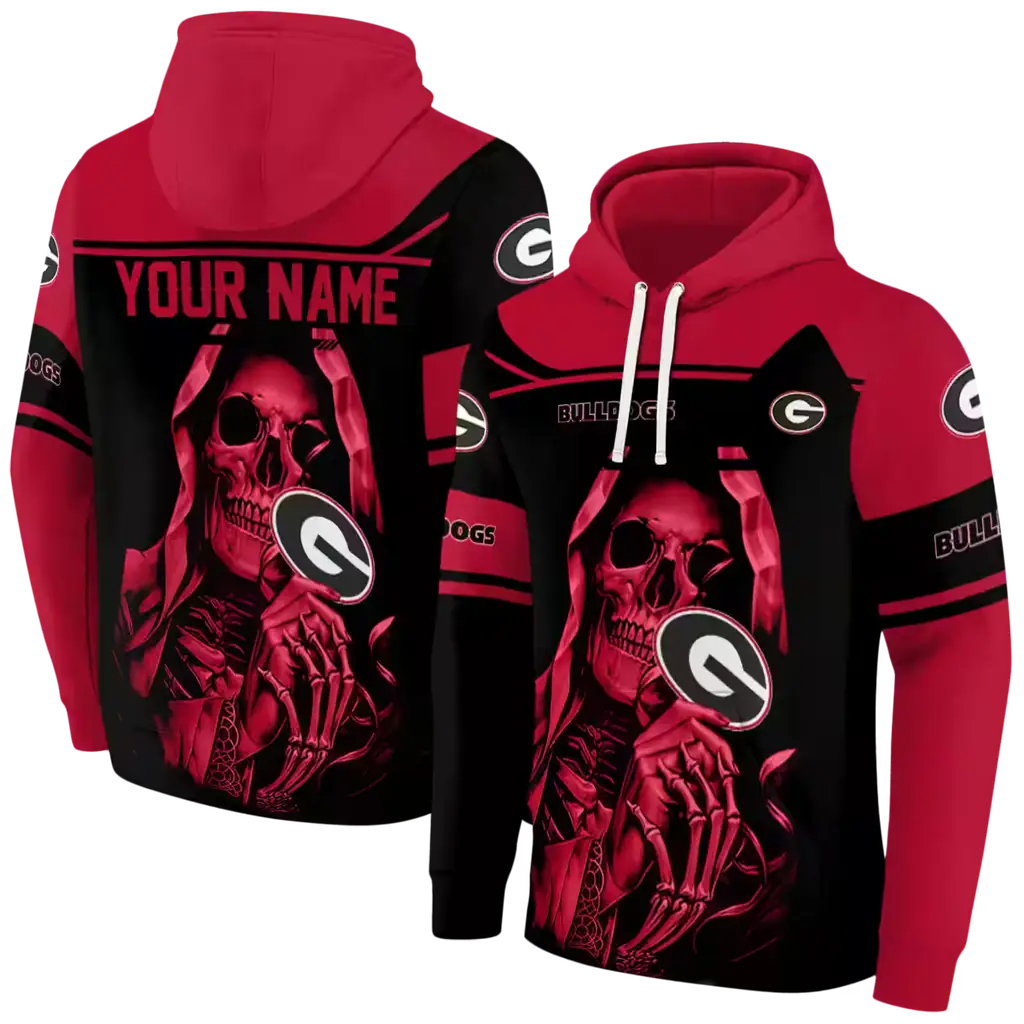 custom georgia bulldogs grim reaper red black hoodie fashion forward custom georgia bulldogs grim reaper red black hoodie fashion forward