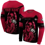 custom georgia bulldogs grim reaper red black hoodie best selling