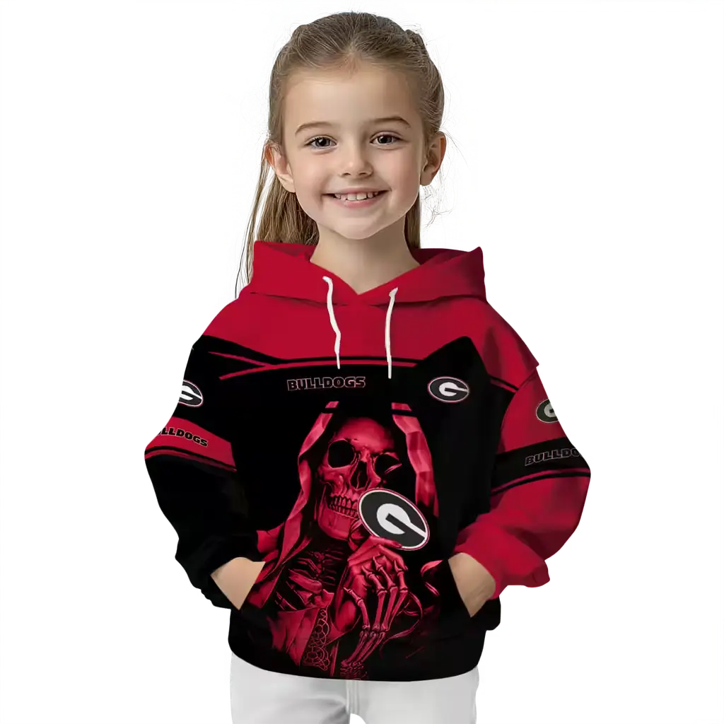 custom georgia bulldogs grim reaper red black hoodie top rated custom georgia bulldogs grim reaper red black hoodie top rated