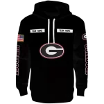 custom georgia bulldogs punisher skull black hoodie best selling