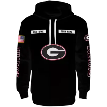 custom georgia bulldogs punisher skull black hoodie best selling