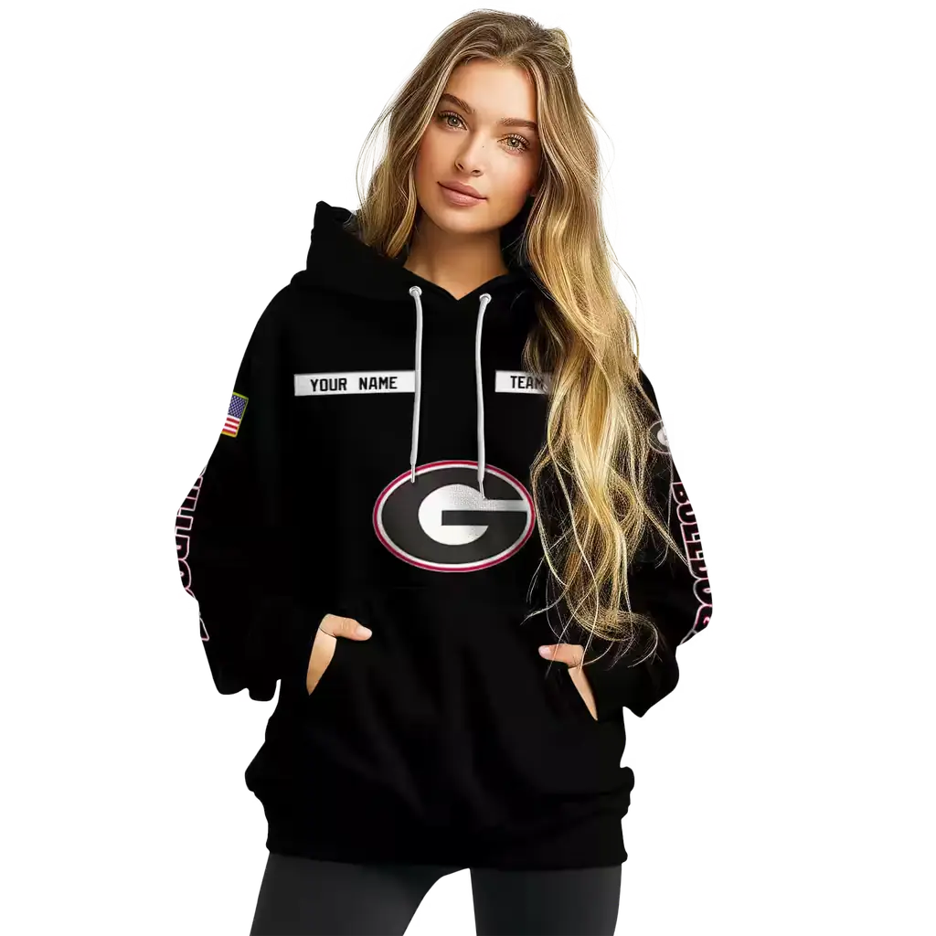 custom georgia bulldogs punisher skull black hoodie high quality custom georgia bulldogs punisher skull black hoodie high quality