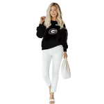 custom georgia bulldogs punisher skull black hoodie best selling